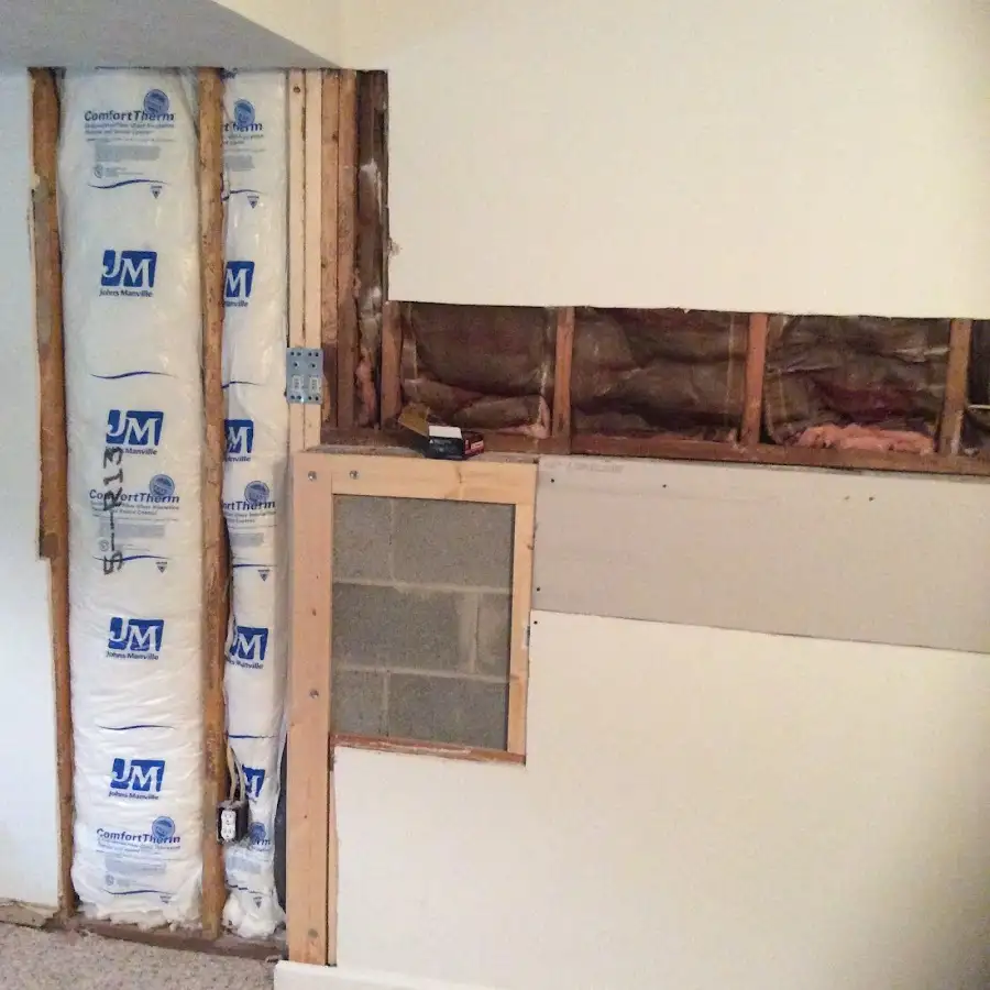 Wall insulation replacement during Contents Cleaning & Restoration in Kirkwood